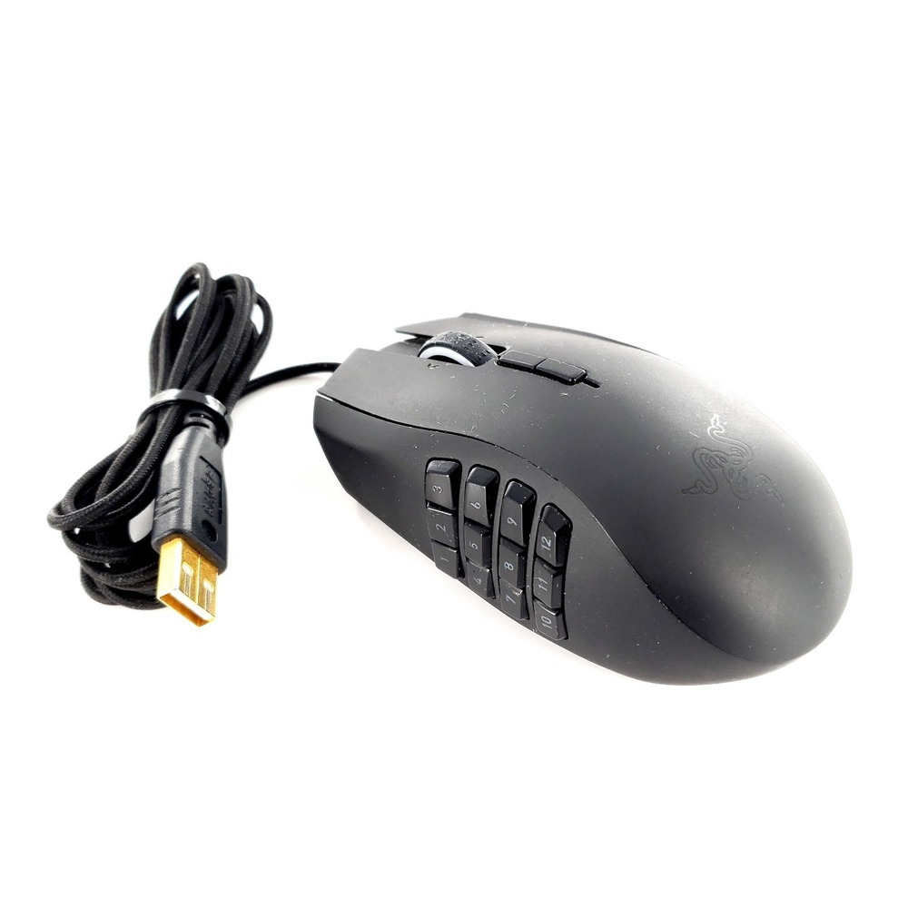 Razer Saga 2014 Wired Gaming Mouse RZ01-0104 Black Tested & Works